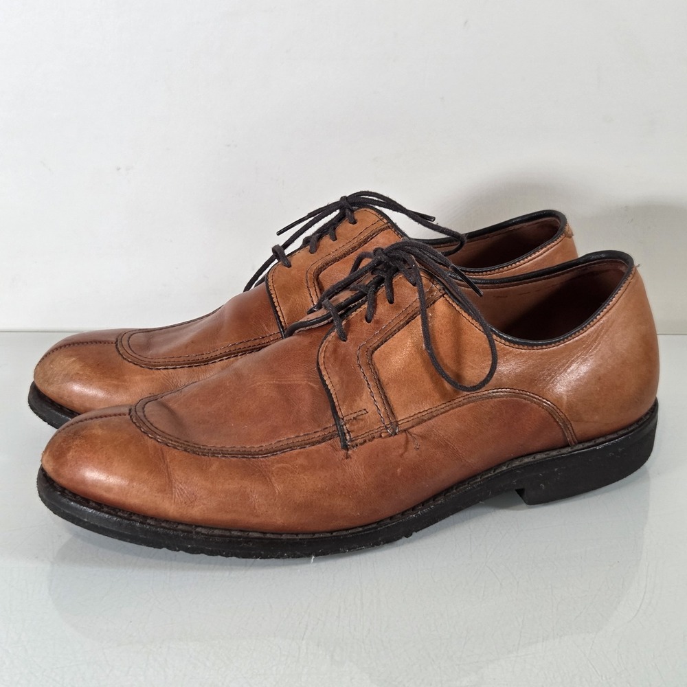 Allen Edmonds Malone Split Toe Brown Leather Mens Size 9.5 D Dress Shoes 7852